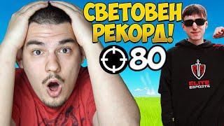 РЕАГИРАМ НА ПЪРВАТА В ИСТОРИЯТА ИГРА С 80 КИЛА ВЪВ FORTNITE!