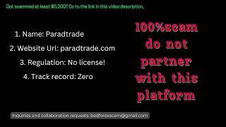 ParadTrade Review: Paradtrade.com is a SCAM broker to avoid (see what to do if you're victim)