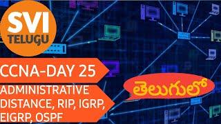 CCNA Basic Networking in Telugu|Day 25|ADMINISTRATIVE DISTANCE, RIP, IGRP EIGRP OSPF|SVI TELUGU 2021