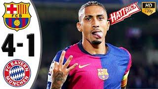 Barcelona vs Bayern Munich 4-1 Highlights & All Goals 2024  Raphinha Hattrick