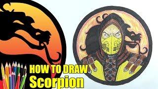 How to draw Scorpion, Mortal Kombat, Как нарисовать Скорпиона, Мортал Комбат