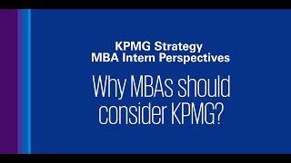 Why should MBAs consider KPMG?