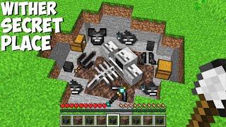 I DIG DIRT and FOUND WITHER SECRET PLACE WITH RAREST ITEMS in Minecraft ! WITHER TREASURE !