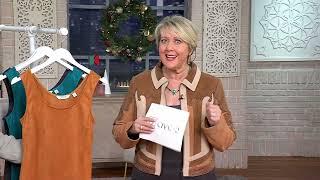 American West by Carolyn Pollack Faux Suede Dress w/ Fringe on QVC