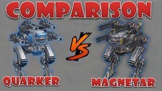 New light weapon Magnetar vs Quarker comparison test server war robots