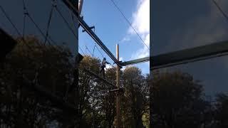 Jasmine setting a new record around the low ropes course. 49 seconds!
