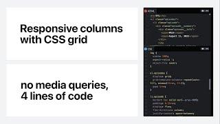 CSS Grid tutorial: responsive column layout