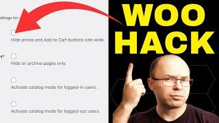 NEW WooCommerce Hack: Activate Catalog Mode Fast | Quick Fix #25