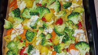 For dinner - vegetables and mozzarella  