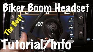 Harley Biker Boom-Headset & Mic for Boom Box Infotainment System 98 to present-Tutorial & Guide