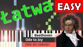  Oda do radości (L. van Beethoven, Ode to joy) - Piano Tutorial (łatwa wersja)  NUTY W OPISIE 