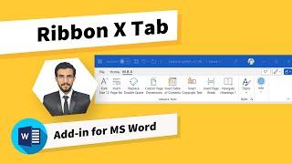 Custom Ribbon Tab with buttons to format the document quickly