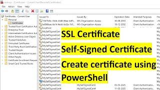 How to create a self signed SSL Certificate?