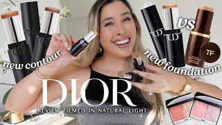 DIOR FOUNDATION STICK: compared to TOM FORD FOUNDATION STICK + DIOR CONTOUR STICK REVIEW & SWATCHES