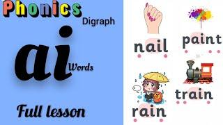 ai words. Jolly phonics ai Blending words. Digraph ai. ai sound.