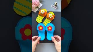 Two creative handmade slippers #creative #crafts #Summer crafts #Parent-childcrafts #Handmade #diy