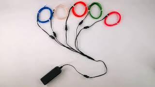 Portable Neon Lights EL Wire Kit For Parties, DIY Decoration