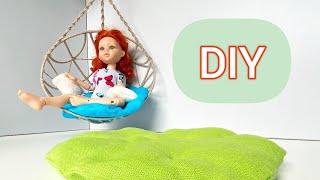 DIY round chair cushion. How to quickly and easily sew a rug for a chair.