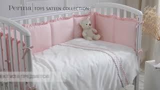 Детское постельное белье Perina. Комплект в кроватку Toys Sateen Collection розовый