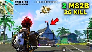 2 M82B Solo vs Squad 26 Kill OverPower Gameplay - Garena Free Fire- Total Gaming