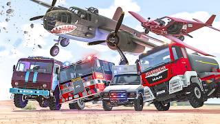 Mad Fire Truck Race | Extreme BeamNG.Drive Police Chase