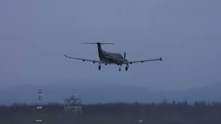 Kudlik Aviation Pilatus PC-12  C-FKGE Landing in Bad Weather Runway 06 CYQB