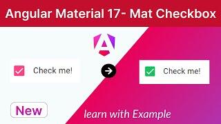 Angular material mat-checkbox custom styling | Angular Material 17 | MDC [NEW]