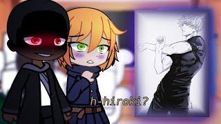 Kokujin no tenkousei react/reagindo a hiroki as satoru gojo - gacha club ntr -