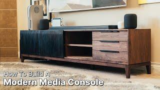 Building a Modern TV Media Console, Credenza | Woodworking