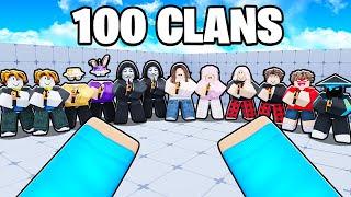 Destroying 100 TOXIC Clans in Roblox Rivals!