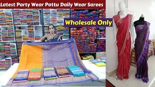 Madina Wholesale Daily Wear Party Wear Pattu Sarees | Sri Divya sarees Hyderabad