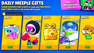 DAILY MEEPLE FREE GIFTS!- Brawl Stars rewards