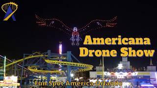 300 Drones Light Up the Night!  Americana Drone Show at Fun Spot Orlando