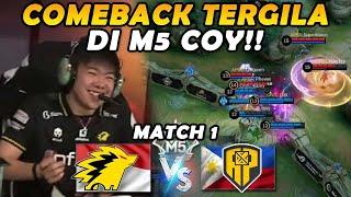 SUPER BIG MATCH AKHIRNYA DIMULAI!! GILA ONE OF THE BEST GAME IN HISTORY!! - ONIC vs BREN MATCH 1