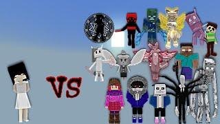 ＊＊＊＊ vs Random Op and Broken Bosses | Minecraft Bedrock | Mob Battle