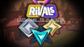 Last Game To Platinum.(Roblox Rivals)