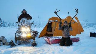 5 Days Winter Camping & Chasing Caribou in Alaska