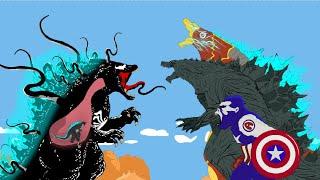 Venom Godzilla Vs Captain Kong | Godzilla Earth And Iron Godzilla Earth - Full