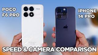 POCO F6 Pro vs iPhone 14 Pro SPEED TEST & CAMERA Comparison | Zeibiz