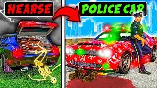 Upgrading ABANDONED HEARSE in GTA 5 into a Christmas Police Car!