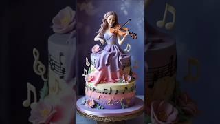 Sweet Harmonies in Every Slice.l #cake #viralshort #cakedecorating #baking #cakedesign