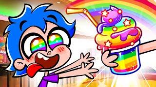 WOW! Our hair turn into rainbow color with grape juice #cartoon #funny