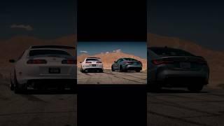 Toyota Supra mk4(Tuning 2JZ) vs(Stock) BMW M4 xDrive competition #car #supra #dragrace #bmw #mk4