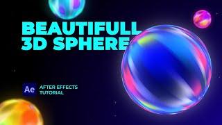 Beautiful gradient 3d sphere. After Effects Tutorial