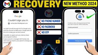 How to Recover Gmail Account without Phone Number and Recovery Email 2024 || Gmail Account Recovery