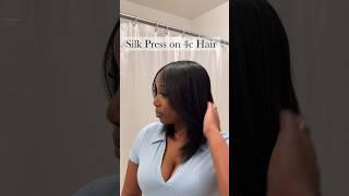 Silk Press on Type 4 Hair  #silkpress #4chairgrowth #naturalhair #shorts #hair