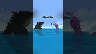 united Godzilla and Titanus Tiamat 🩸️#trending #viralvideo #animation #godzilla #battle #fusion