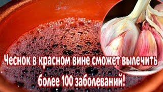 Чеснок в красном вине сможет вылечить более 100 заболеваний!