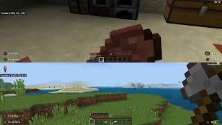 Minecraft split-screen play on PS5 PS4 EDITION