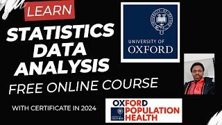 Free Oxford University Course on Statistics and Data Analysis with Certificate 2024